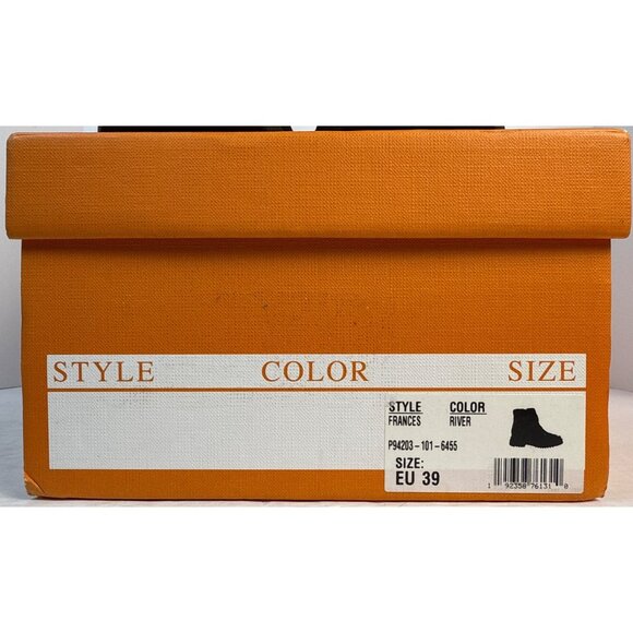 Miz Mooz Women's Frances Blue Leather Lined Ankle Boots Inside Zipper Sz 39 - Picture 11 of 11